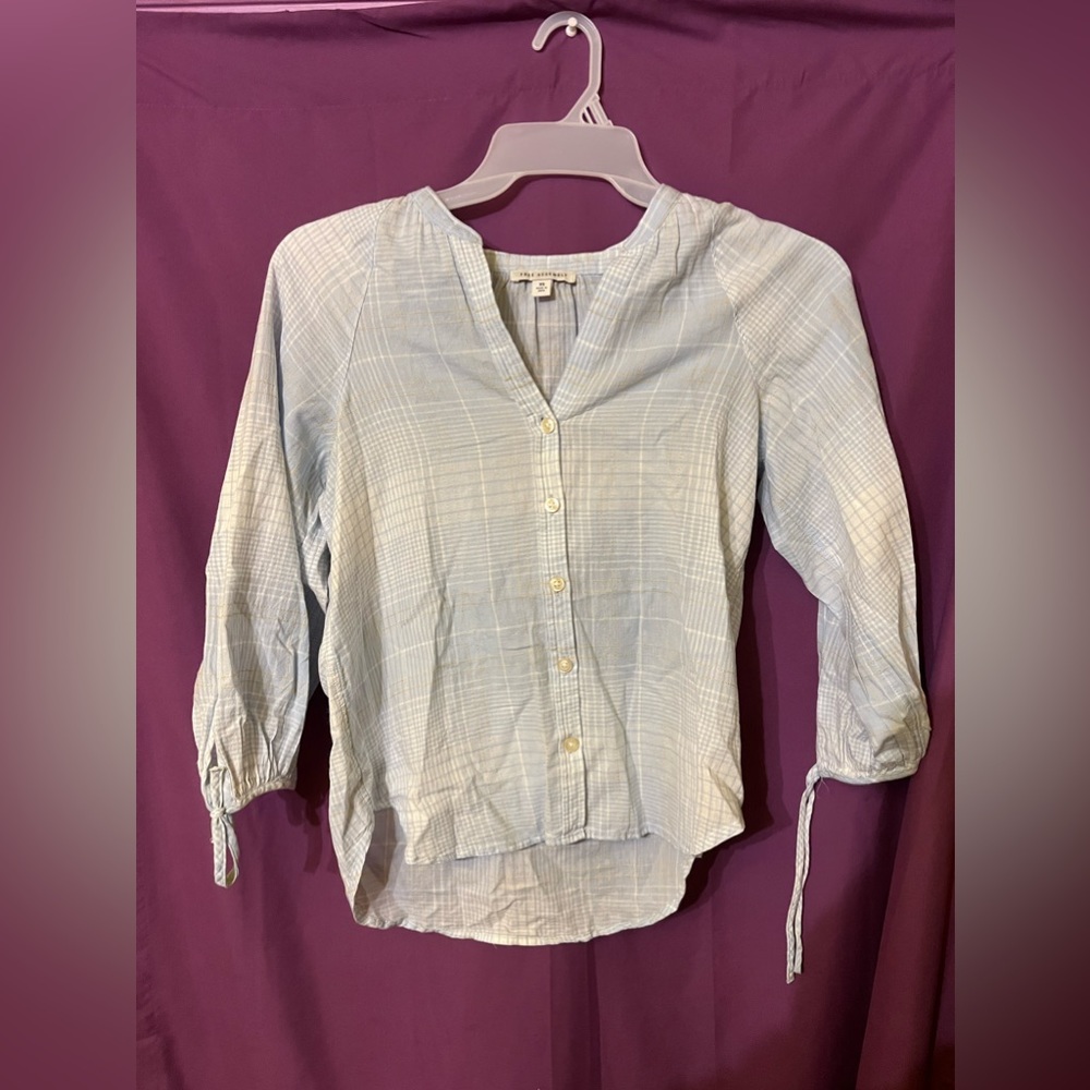 Free Assembly Light Blue Button Up